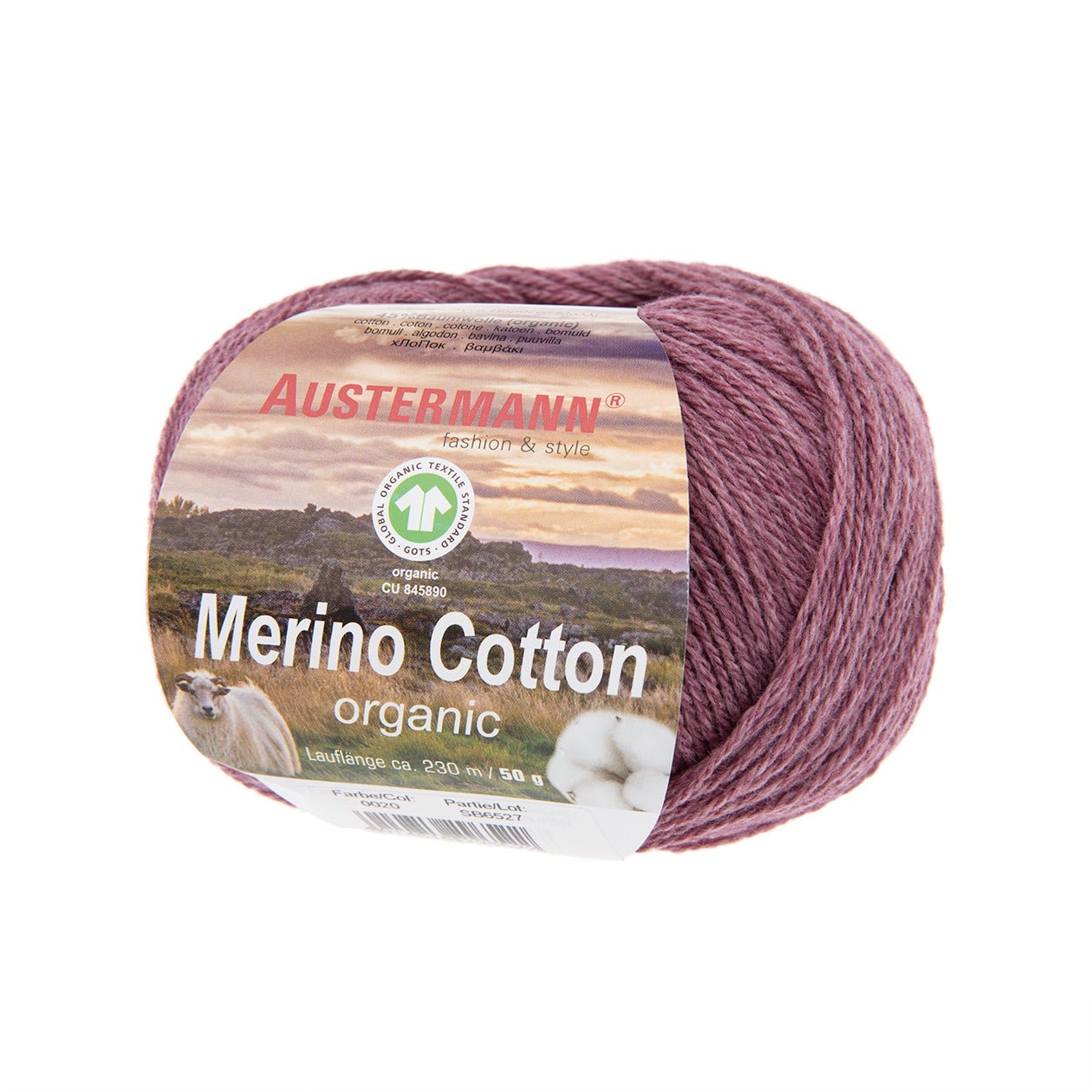 Merino Cotton | 230 M - 50 G | 20 - Beere - Strickwolle - Handarbeiten - 1