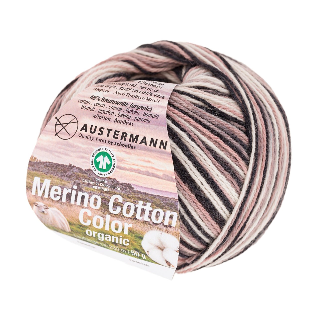 Merino Cotton Color | 230 M - 50G | 103 - Granit - Strickwolle - Handarbeiten - 1