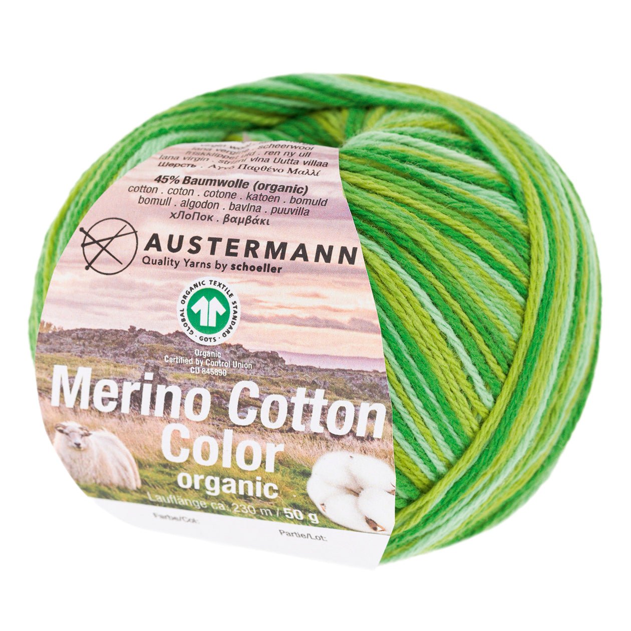 Merino Cotton Color | 230 M - 50G | 106 - Apfel - Strickwolle - Handarbeiten - 1
