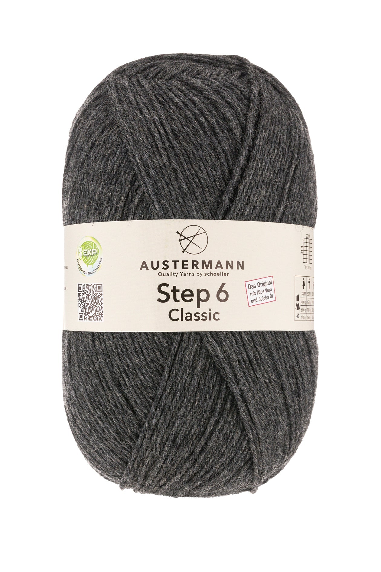 Step 6 Classic Exp | 410 M - 150 G | 6038 - Anthrazit - Meliert - Sockenwolle - Handarbeiten - 1