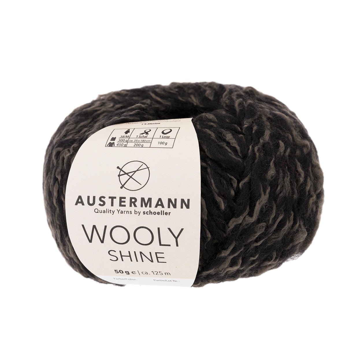 Wooly Shine | 125 M - 50G | 10 - Schwarz - Handarbeiten - 1