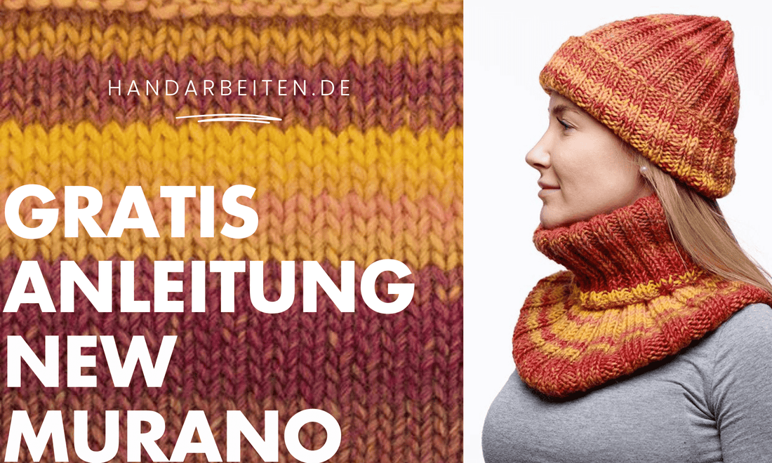 Gratis-Anleitung: Mütze & Kragenschal aus New Murano in trendigen Herbstfarben - Handarbeiten