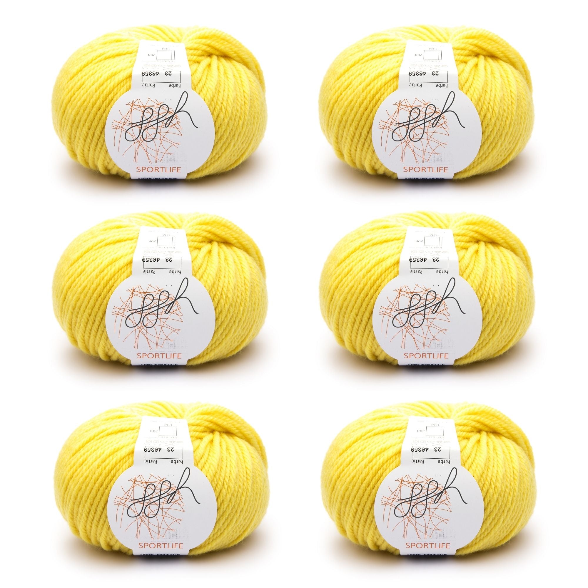 ggh Sportlife 6er Set | 100% Schurwolle | 80m/50g - Handarbeiten