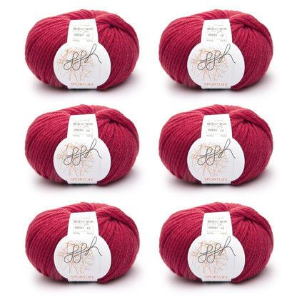 ggh Sportlife Box | Set of 300g (6x50g) | 031 – cranberry red