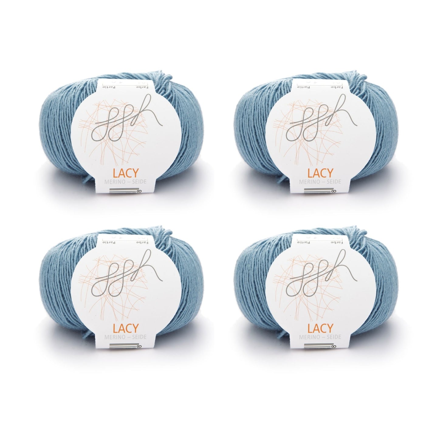 ggh Lacy | Set of 4 x 25g (total 100g) - 004 - Ice Blue