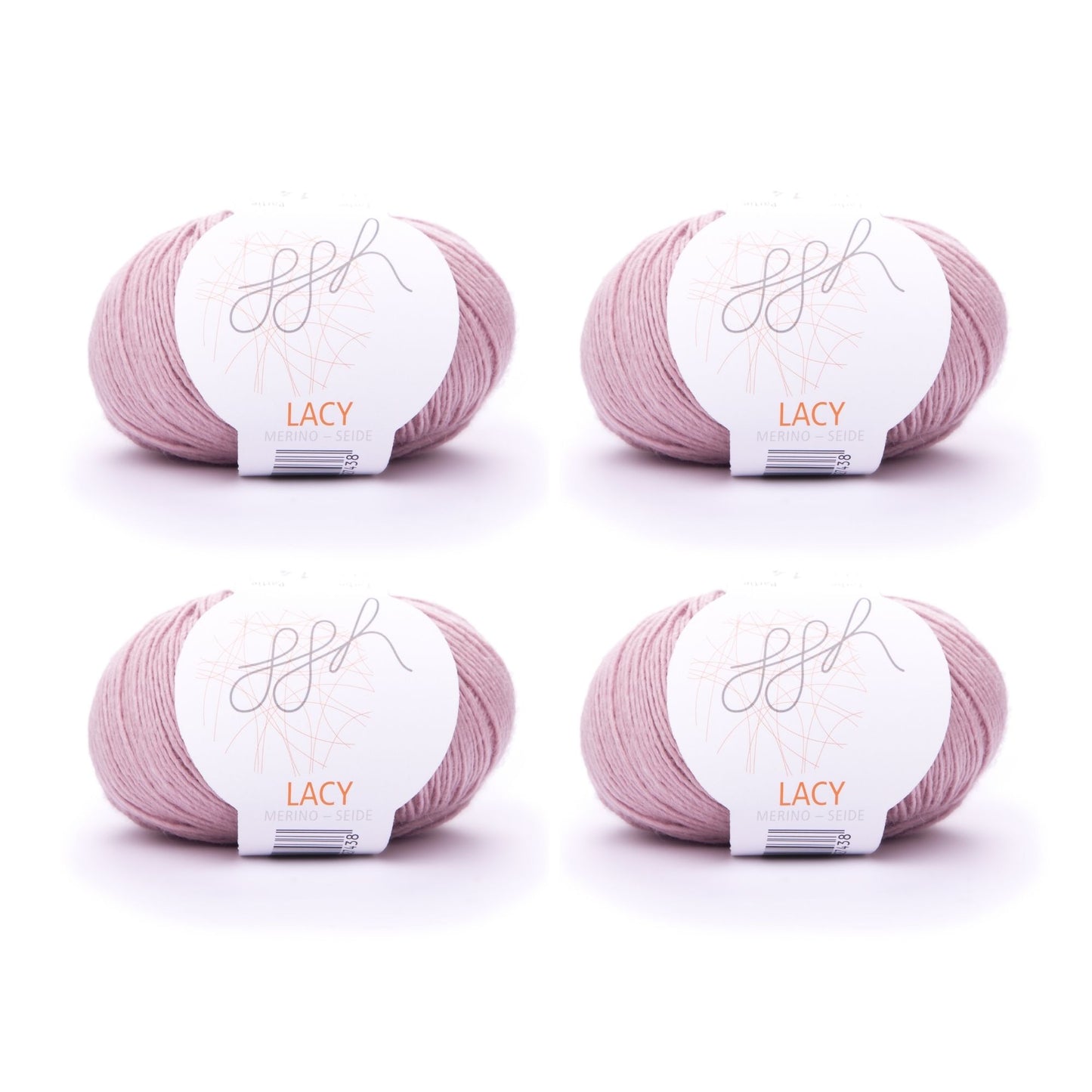 ggh Lacy | Set of 4 x 25g (total 100g) - 015 - Pastel Pink