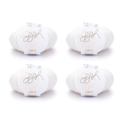 ggh Lacy | Set of 4 x 25g (total 100g) - 001 - Wool white