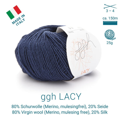 ggh Lacy | Set of 4 x 25g (total 100g) - 013 - Dark Blue