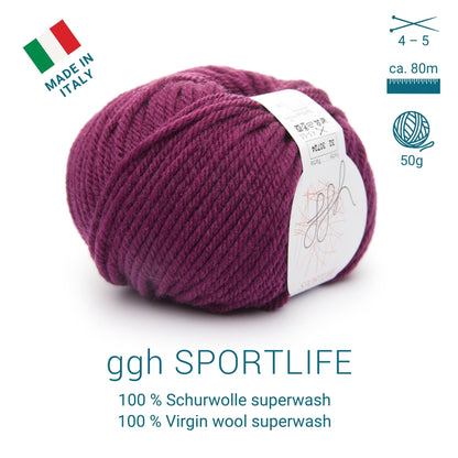 ggh Sportlife Box | Set of 300g (6x50g) | 032 – Garnet red