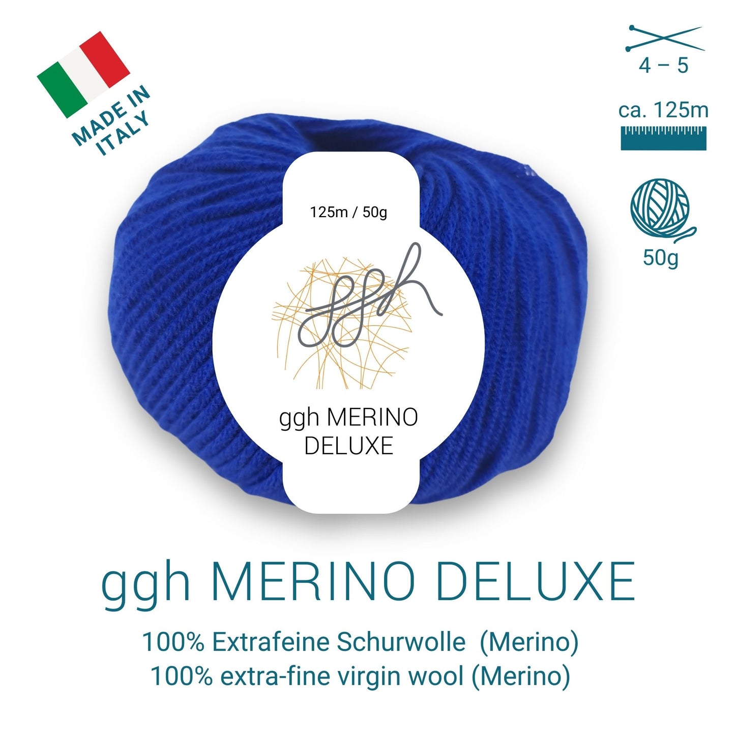 ggh Merino Deluxe - set 300g (6x50g) - 022 - bleu foncé 