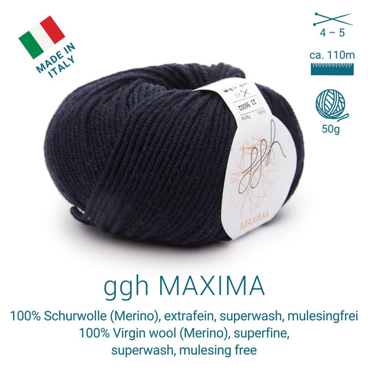 ggh Maxima | Merinowolle | 110m/50g | 023 - Marine