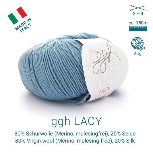 GGH Lacy | Merino wool with silk | 25g - 170m | 004 - Ice blue