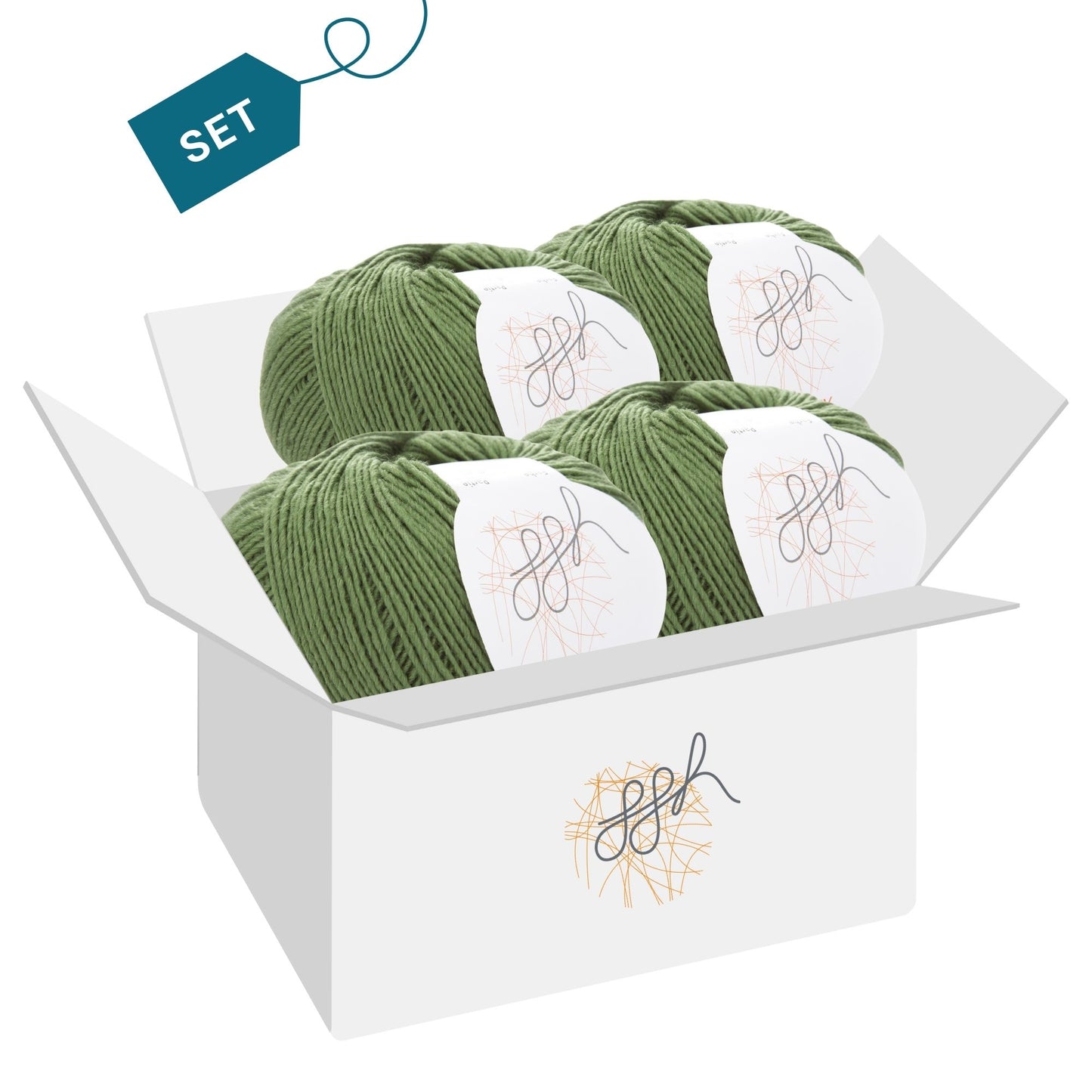 ggh Lacy | Set of 4 x 25g (total 100g) - 007 - Olive Green