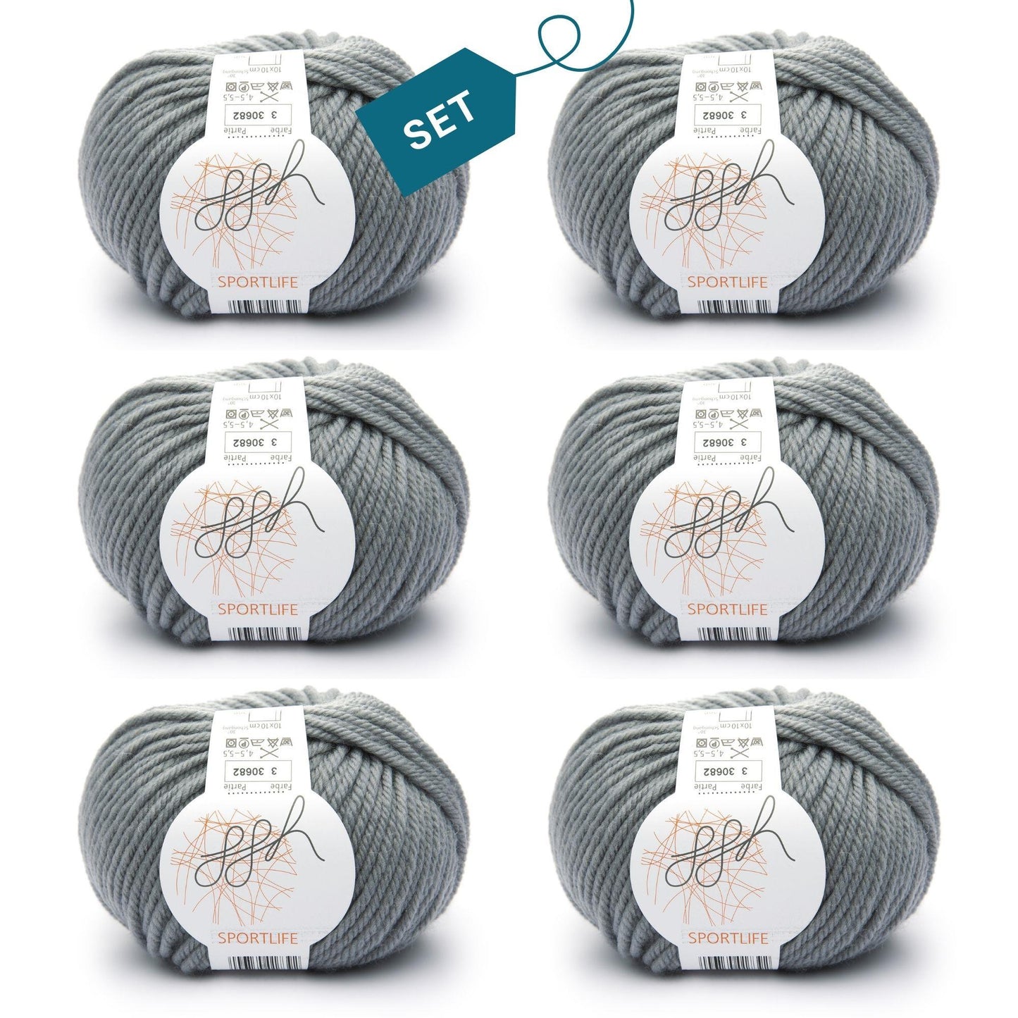 ggh Sportlife Box | Set mit 300g (6x50g) | 003 – Stahlgrau