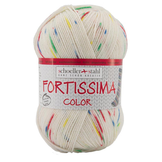 Fortissima bunte 4-fach Sockenwolle | Farbe 2401 - DAISY