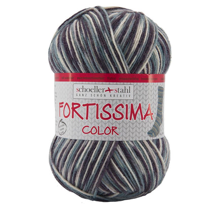 Fortissima bunte 4-fach Sockenwolle | Farbe 2407 - GREY