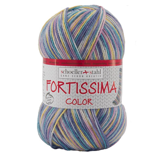 Fortissima bunte 4-fach Sockenwolle | Farbe 2411 - NATUR