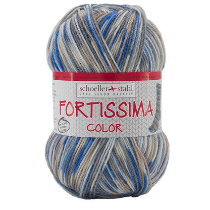 Fortissima bunte 4-fach Sockenwolle | Farbe 2439 - WOLKE