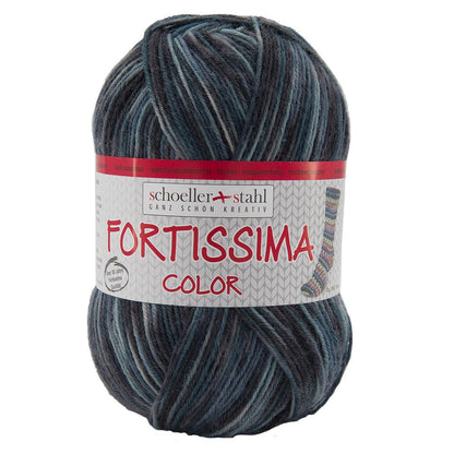 Fortissima bunte 4-fach Sockenwolle | Farbe 2445 - STEIN