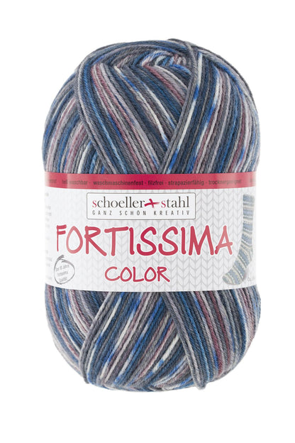 Fortissima bunte 4-fach Sockenwolle | Farbe 2484 - FARMER