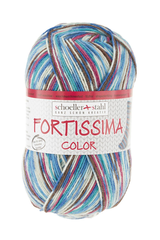 Fortissima bunte 4-fach Sockenwolle | Farbe 2492 - CLUB