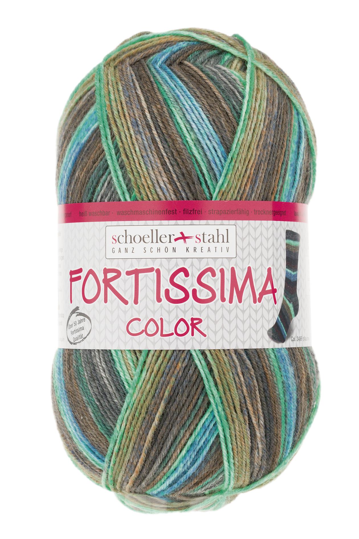 Fortissima bunte 4-fach Sockenwolle | Farbe 2499 - PFLAUME