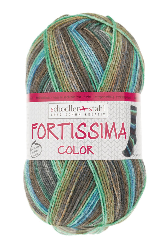 Fortissima bunte 4-fach Sockenwolle | Farbe 2499 - PFLAUME