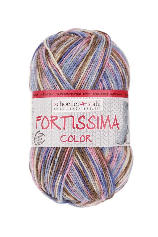 Fortissima bunte 4-fach Sockenwolle | Farbe 2500 - RAUREIF