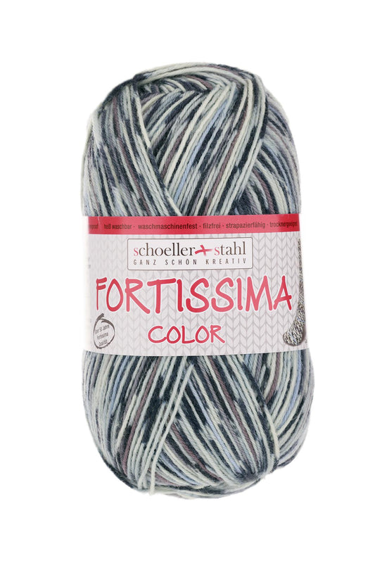 Fortissima bunte 4-fach Sockenwolle | Farbe 2501 - TERRAZZO