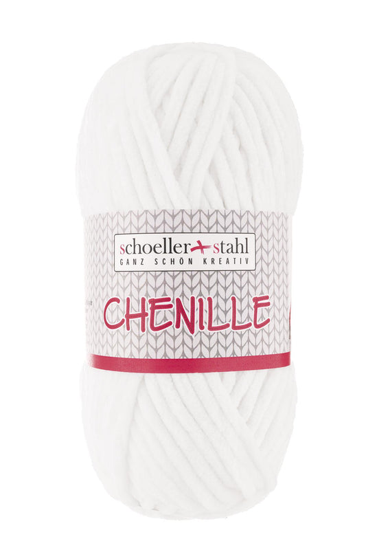 CHENILLE Wolle | 100g | Farbe 01 - Weiss
