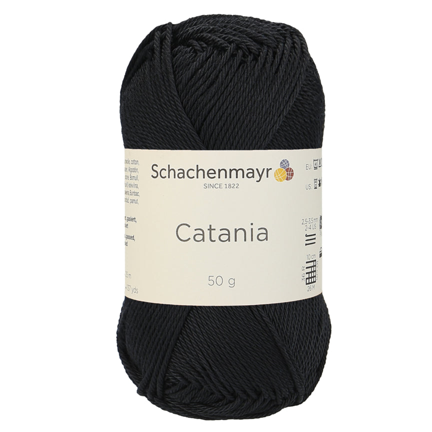 Catania | Baumwolle | 125m/50g | Farbe 110 - Schwarz