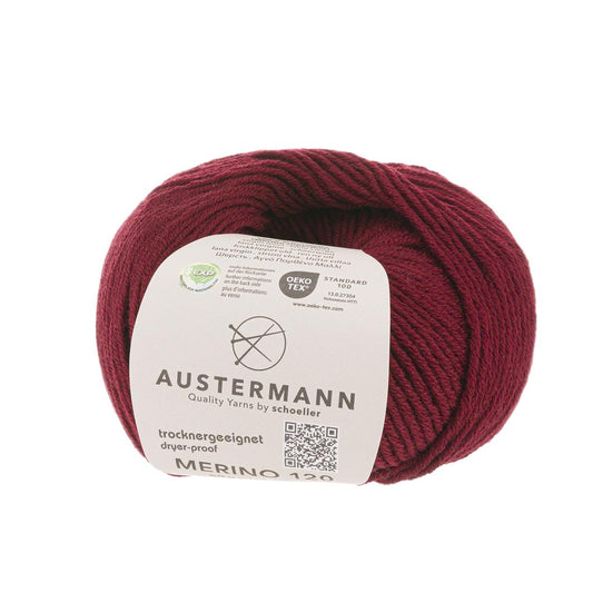 Austermann Merino 120 | Merinowolle 120m/50g | Farbe 155 - wein