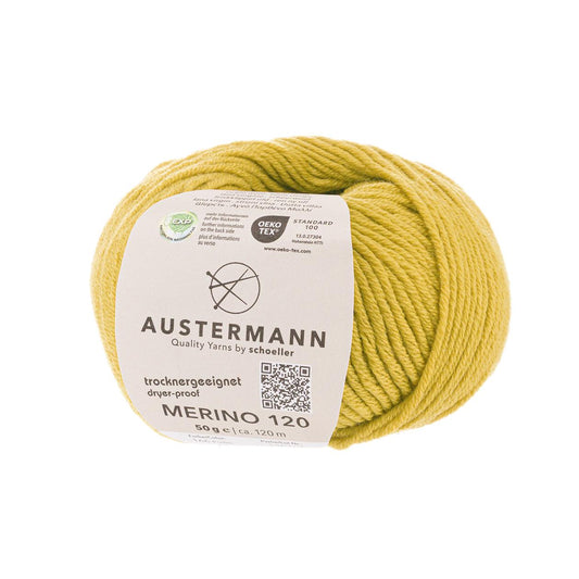 Austermann Merino 120 | Merinowolle 120m/50g | Farbe 165 - safran