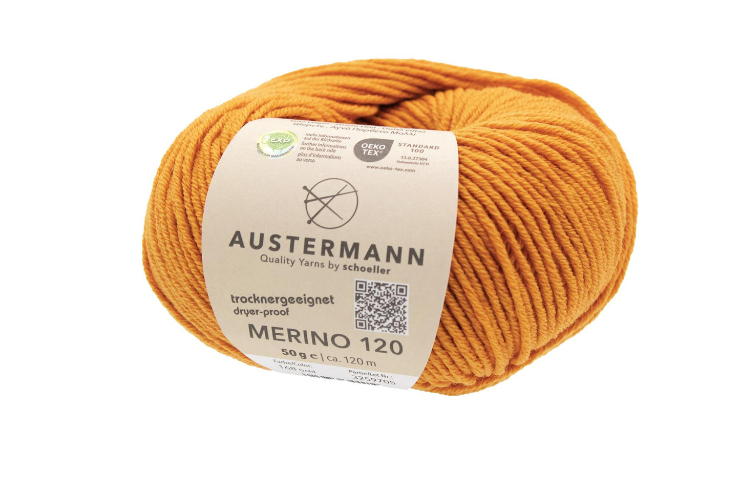 Austermann Merino 120 | Merinowolle 120m/50g | Farbe 168 - gold