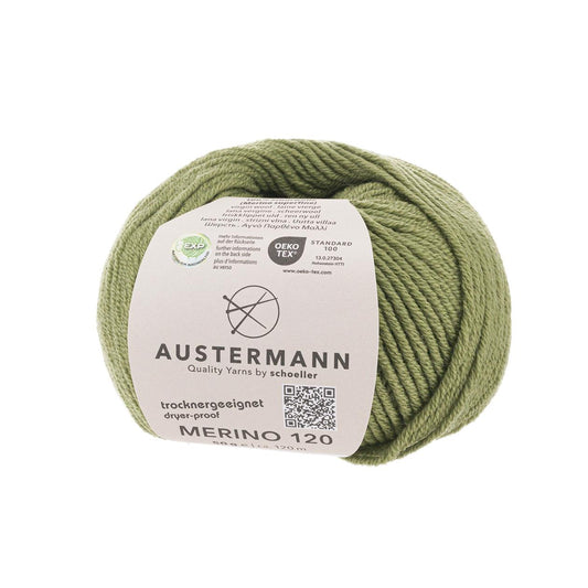 Austermann Merino 120 | Merinowolle 120m/50g | Farbe 170 - oliv