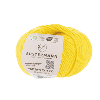 Austermann Merino 120 | Merinowolle 120m/50g | Farbe 175 - zitrone