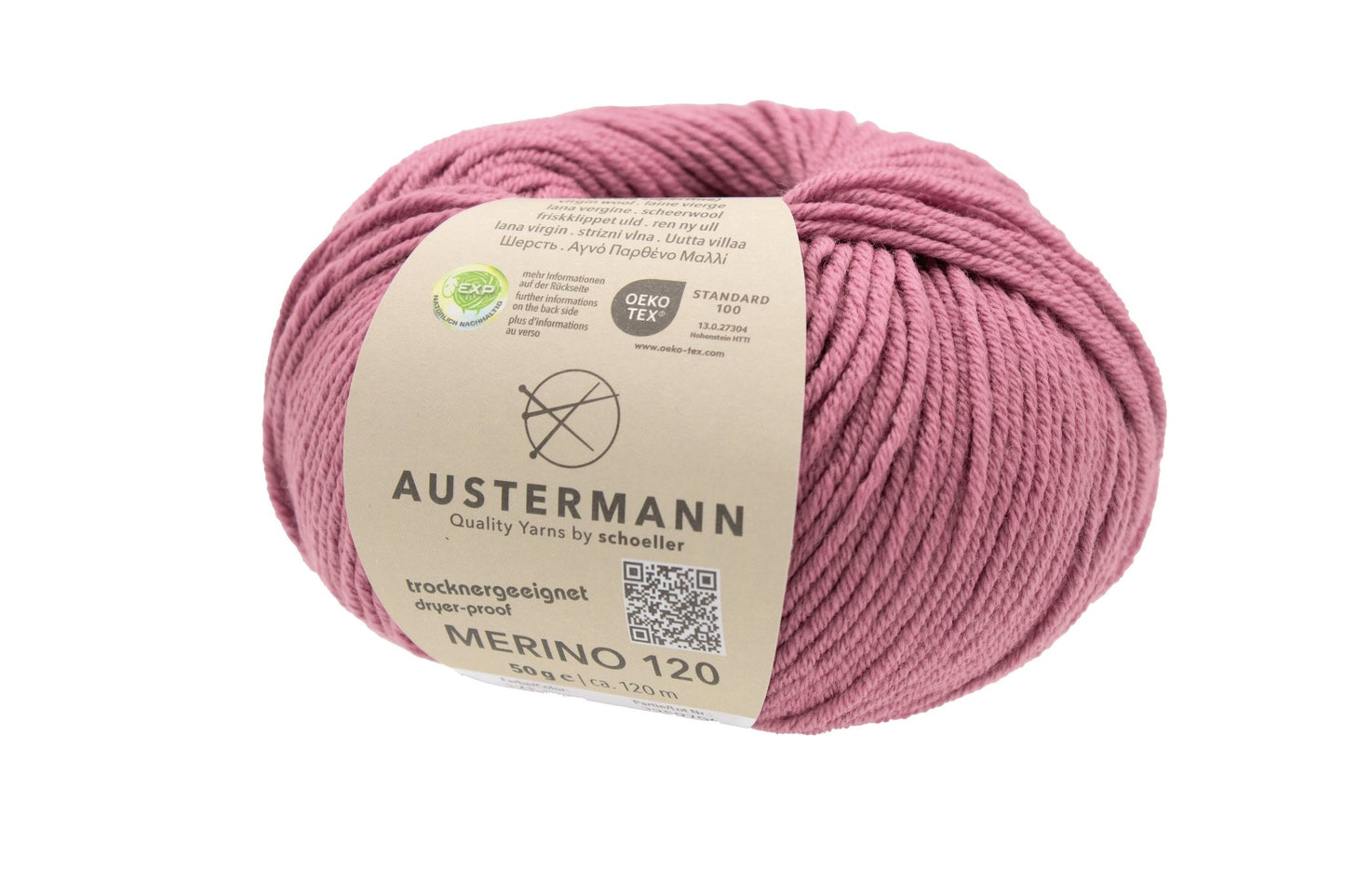 Austermann Merino 120 | Merinowolle 120m/50g | Farbe 171 - altrosa - Handarbeiten - 1