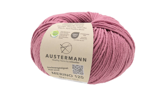 Austermann Merino 120 | Merinowolle 120m/50g | Farbe 171 - altrosa - Handarbeiten - 1
