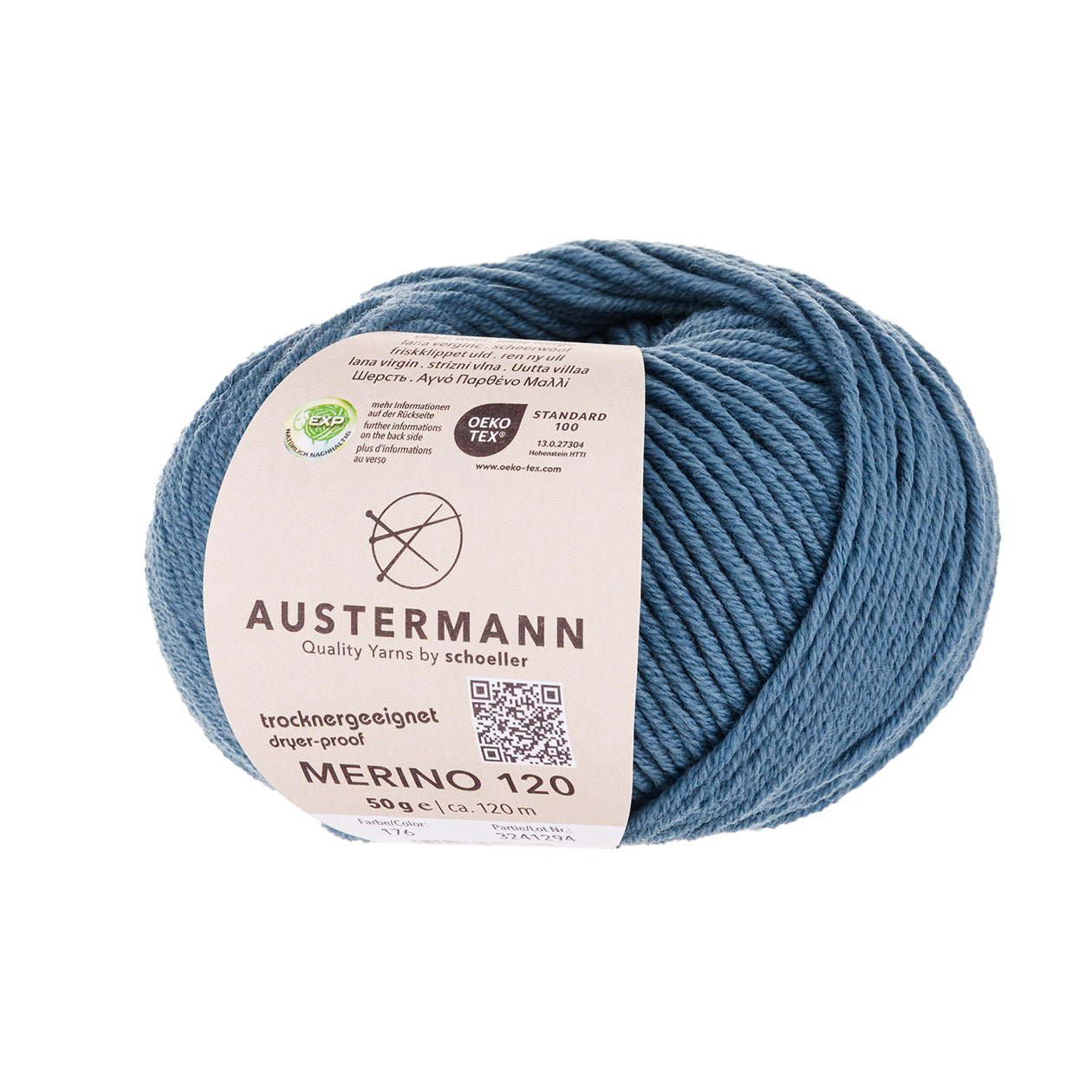 Austermann Merino 120 | Merinowolle 120m/50g | Farbe 176 - rauch - Handarbeiten - 1