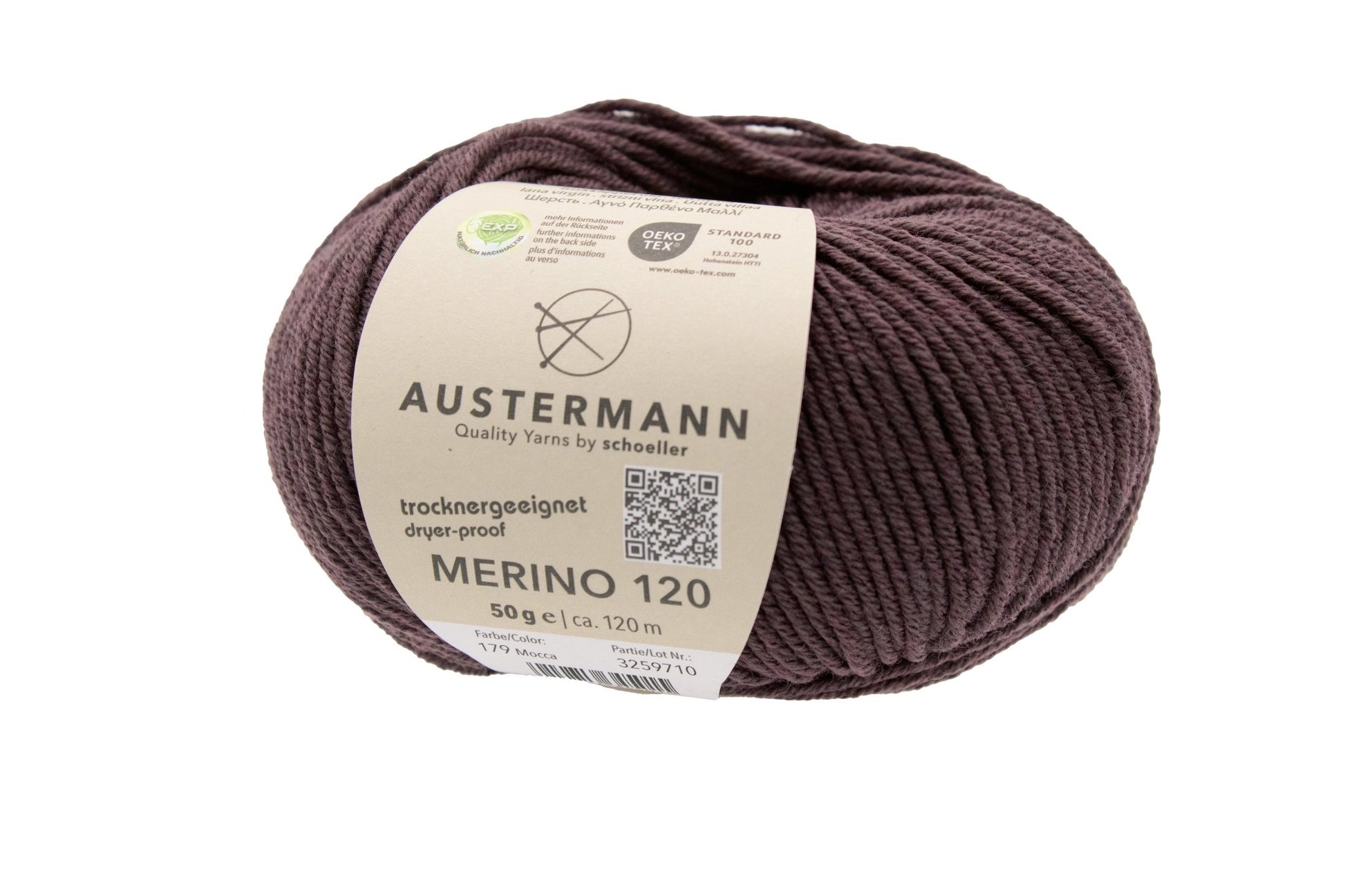 Austermann Merino 120 | Merinowolle 120m/50g | Farbe 179 - mocca - Handarbeiten - 1