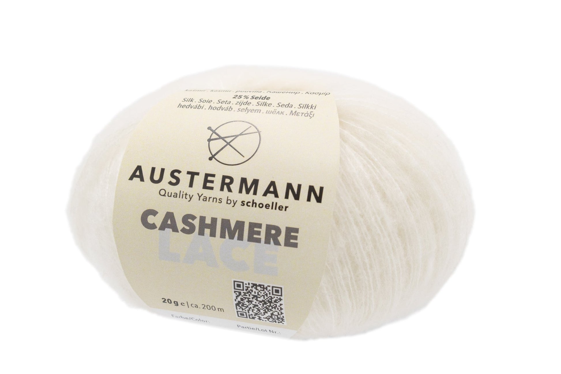 Cashmere Lace Garn | 200m/20g | Farbe: 1 - natur - cashmere - Handarbeiten - 1