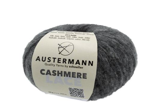 Cashmere Lace Garn | 200m/20g | Farbe: 12 - anthrazit - cashmere - Handarbeiten - 1