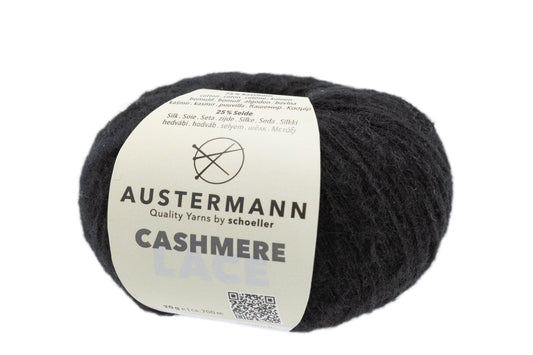 Cashmere Lace Garn | 200m/20g | Farbe: 13 - schwarz - cashmere - Handarbeiten - 1