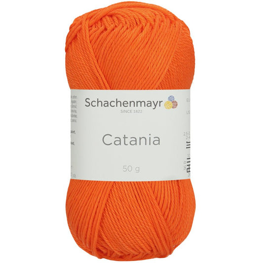 Catania | Baumwolle | 125m/50g | Farbe 443 - Neon Orange - Handarbeiten - 1