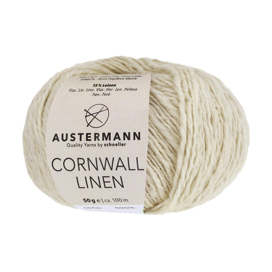 Cornwall Linen | 100 M - 50G | 01 - Natur - Strickwolle - Handarbeiten - 1