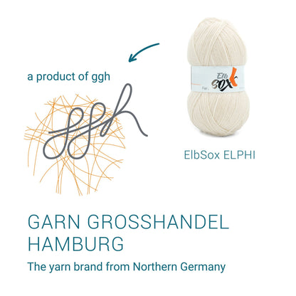 ElbSox Pier 4 | 100g Sockenwolle | 002 - Muschelweiß - Handarbeiten - 5