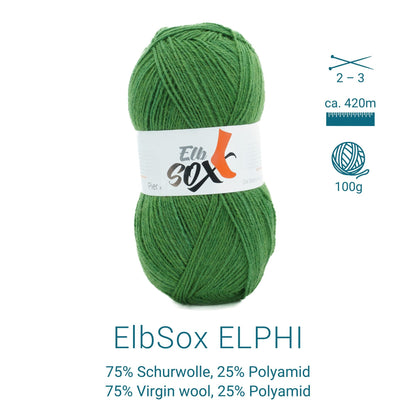 ElbSox Pier 4 | 100g Sockenwolle | 004 - Meeresgrün - Handarbeiten - 3