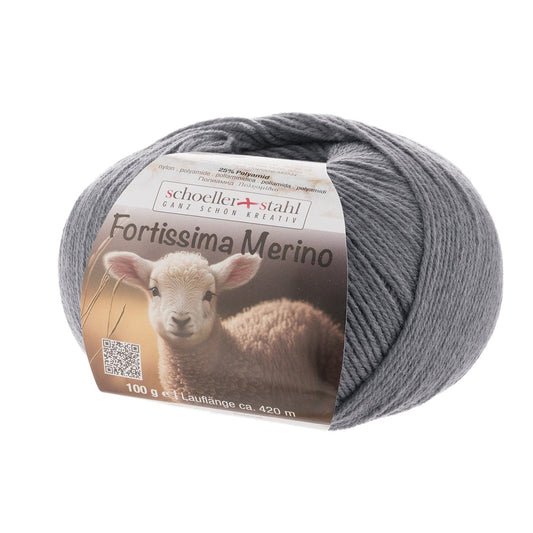 Fortissima 4 - fach Merino - Sockenwolle 100g | Farbe 06 - GRAU - Handarbeiten - 1