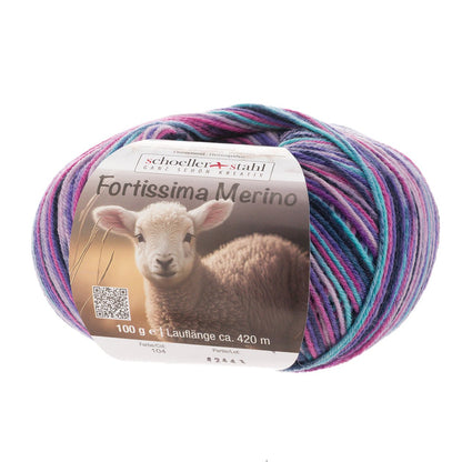 Fortissima 4 - fach Merino - Sockenwolle 100g | Farbe 104 - BERRY - Handarbeiten - 1