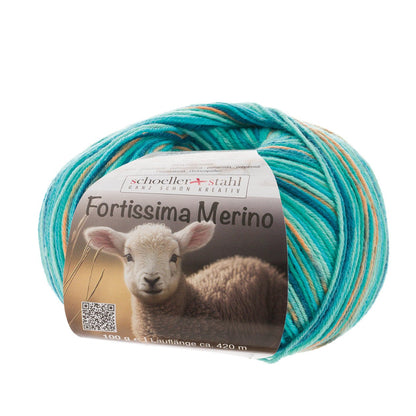 Fortissima 4 - fach Merino - Sockenwolle 100g | Farbe 105 - LAGUNE - Handarbeiten - 1